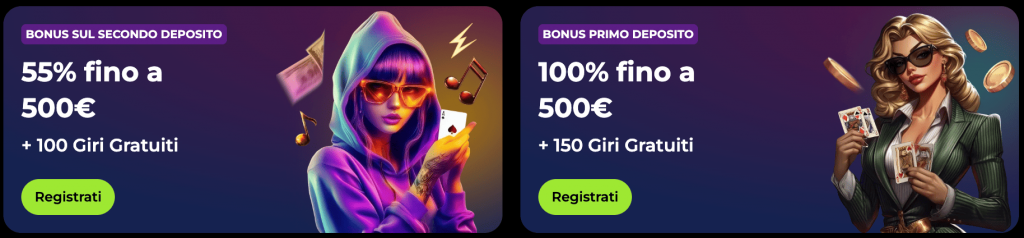 Welcome Bonus su Casino Spinmama
